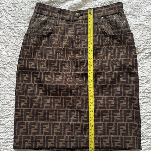 Vintage Fendi Zucca Skirt - Picture 6 of 6
